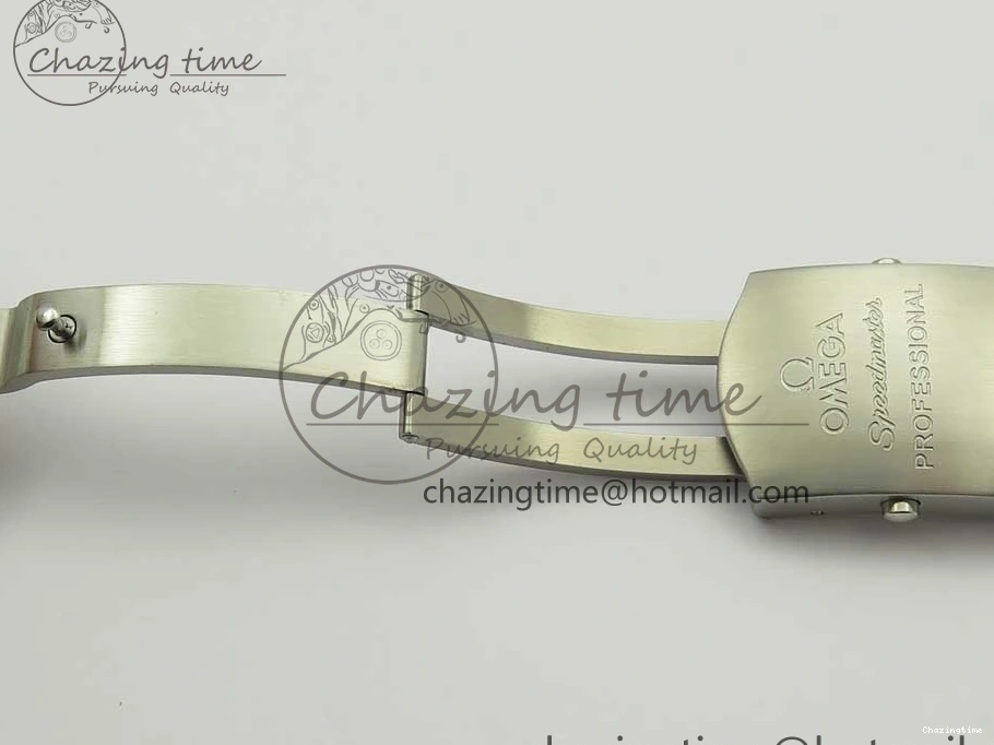 0318 WaterResistant Speedmaster SS Sapphire Crystal Panda White Black Dial on SS Bracelet Manual Winding Chrono Movement 7956